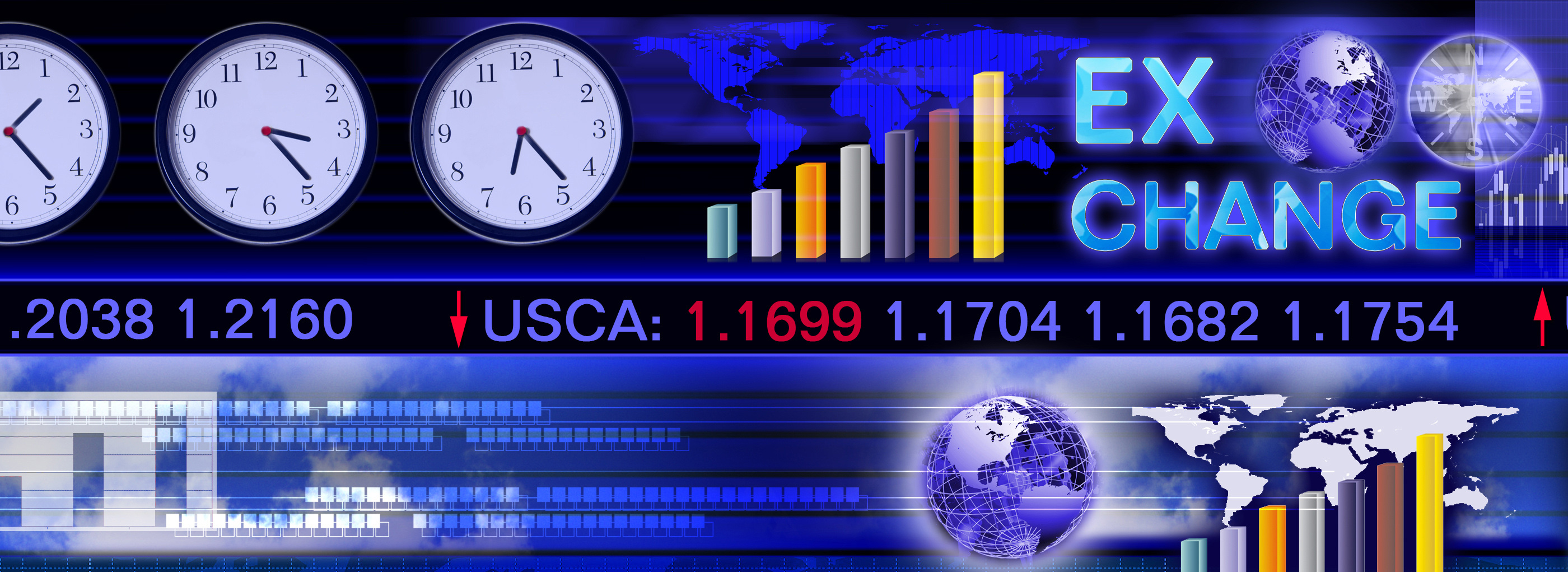 Abstract Foreign currency exchange market scene